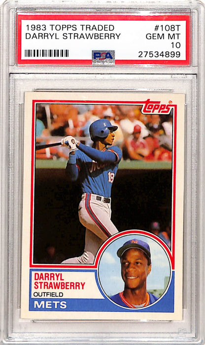 Darryl Strawberry 1983 Topps Traded Rookie #108T PSA 10 Gem Mint