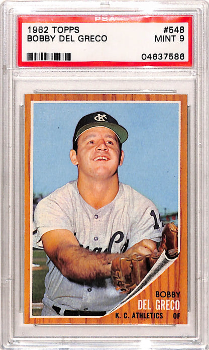 Bobby Del Greco 1962 Topps #548 PSA 9 Mint