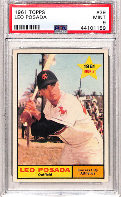 Leo Posada 1961 Topps #39 PSA 9 Mint