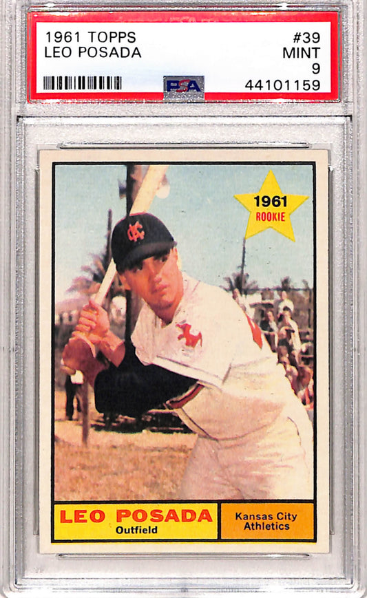 Leo Posada 1961 Topps #39 PSA 9 Mint
