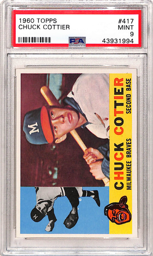 Chuck Cottier 1960 Topps #417 PSA 9 Mint