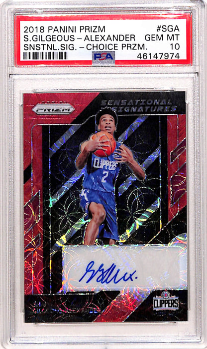 Shai Gilgeous-Alexander 2018 Panini Prizm Sensational Signatures Choice Auto PSA 10 Gem Mint