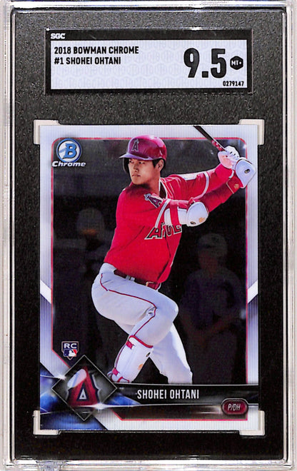 Shohei Ohtani 2018 Bowman Chrome Rookie #1 SGC 9.5 Mint+