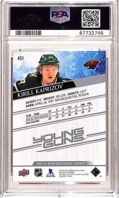 Kirill Kaprizov 2020 Upper Deck Rookie #451 PSA 10 Gem Mint 2746