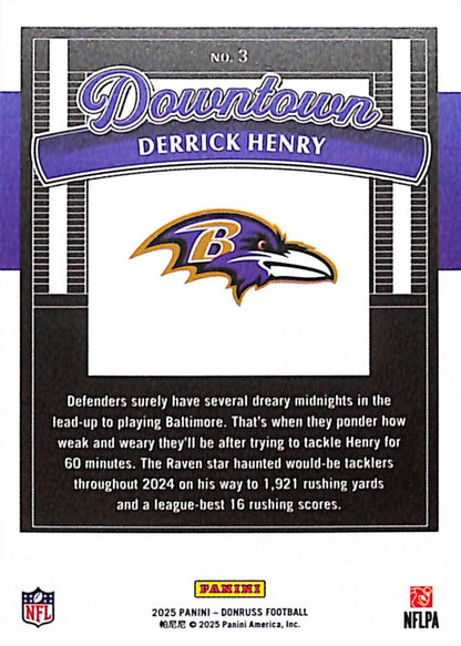 Derrick Henry 2025 Donruss Downtown #3