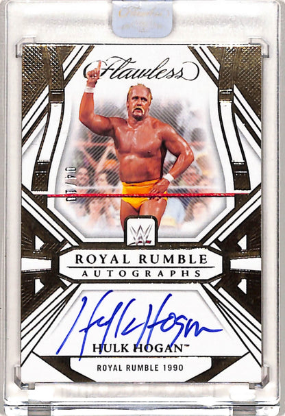 Hulk Hogan 2024 Panini Flawless Gold Royal Rumble Auto #4/10