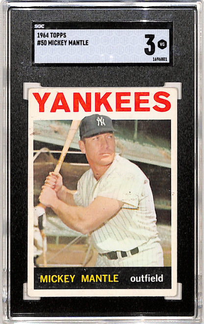 Mickey Mantle 1964 Topps #50 SGC 3 Very Good
