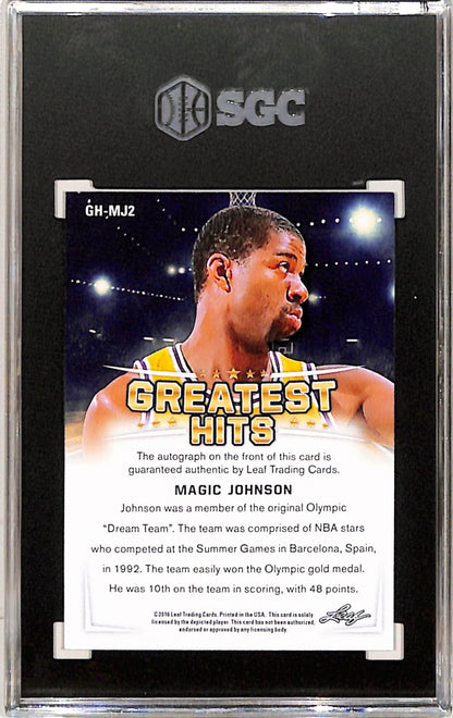 Magic Johnson 2016 Leaf Greatest Hits Auto SGC 9.5 Mint+