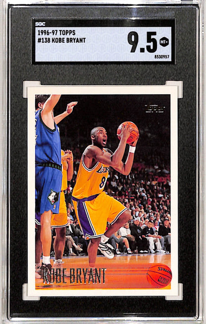 Kobe Bryant 1996 Topps Rookie #138 SGC 9.5 Mint+