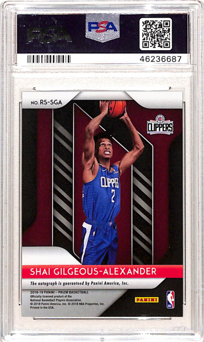 Shai Gilgeous-Alexander 2018 Panini Prizm Rookie Auto PSA 10 Gem Mint