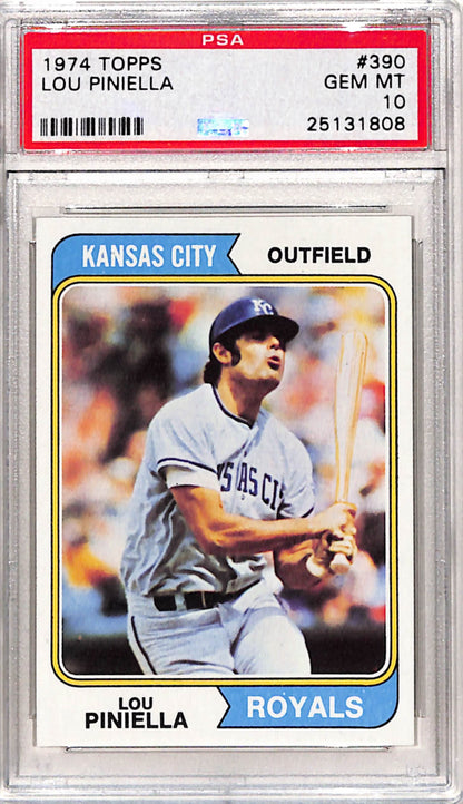 Lou Pinella 1974 Topps #390 PSA 10 Gem Mint
