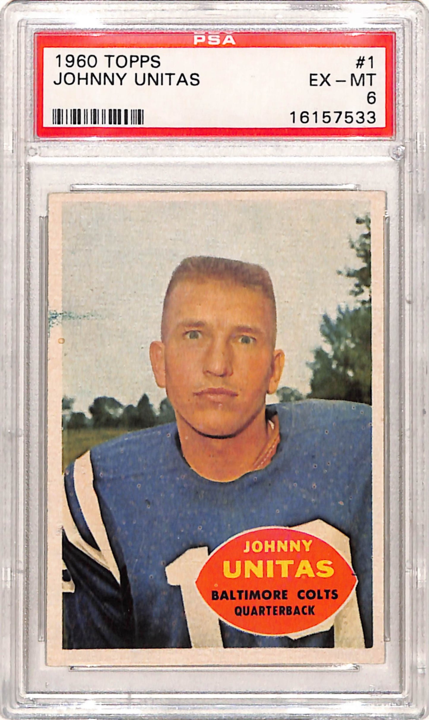 Johnny Unitas 1960 Topps #1 PSA 6 Ex-MINT