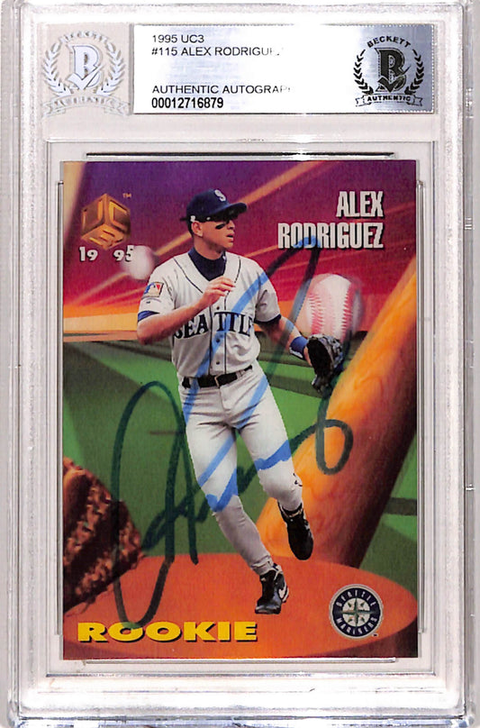 Alex Rodriguez 1995 Upper Deck UC3 Autograph BGS Auth