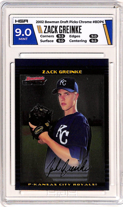 Zach Greinke 2022 Bowman Chrome Draft #BDP6 HGA 9 Mint