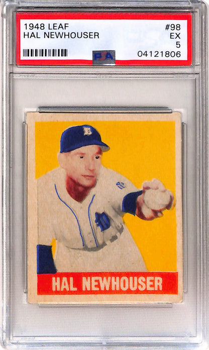 Hal Newhouser 1948 Leaf Rookie #98 PSA 5 EX