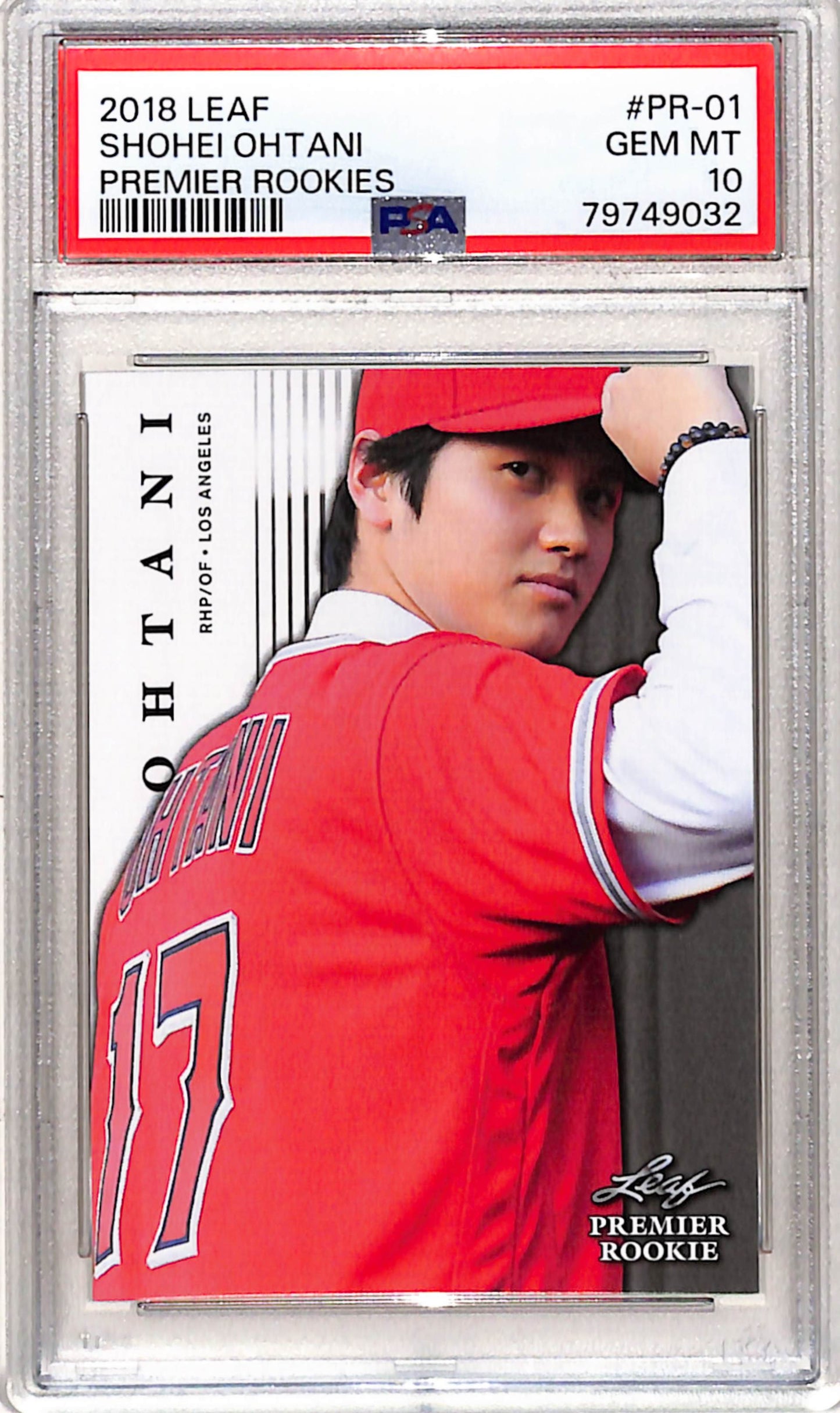 Shohei Ohtani 2018 Leaf Premier Rookies #PR-01 PSA 10 Gem Mint