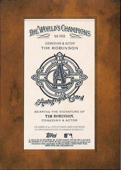 Tim Robinson 2024 Topps Allen and Ginter Mini Framed Autograph