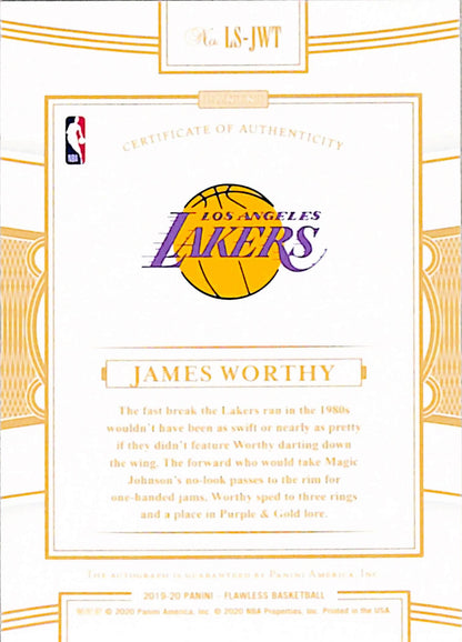 James Worthy 2019 Panini Flawless Legendary Scripts Auto #23/25