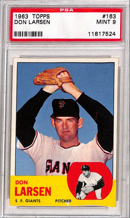 Don Larsen 1963 Topps #163 PSA 9 Mint