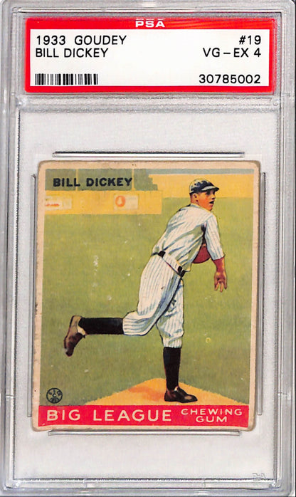 Bill Dickey 1933 Goudey #19 PSA 4 VG-EX