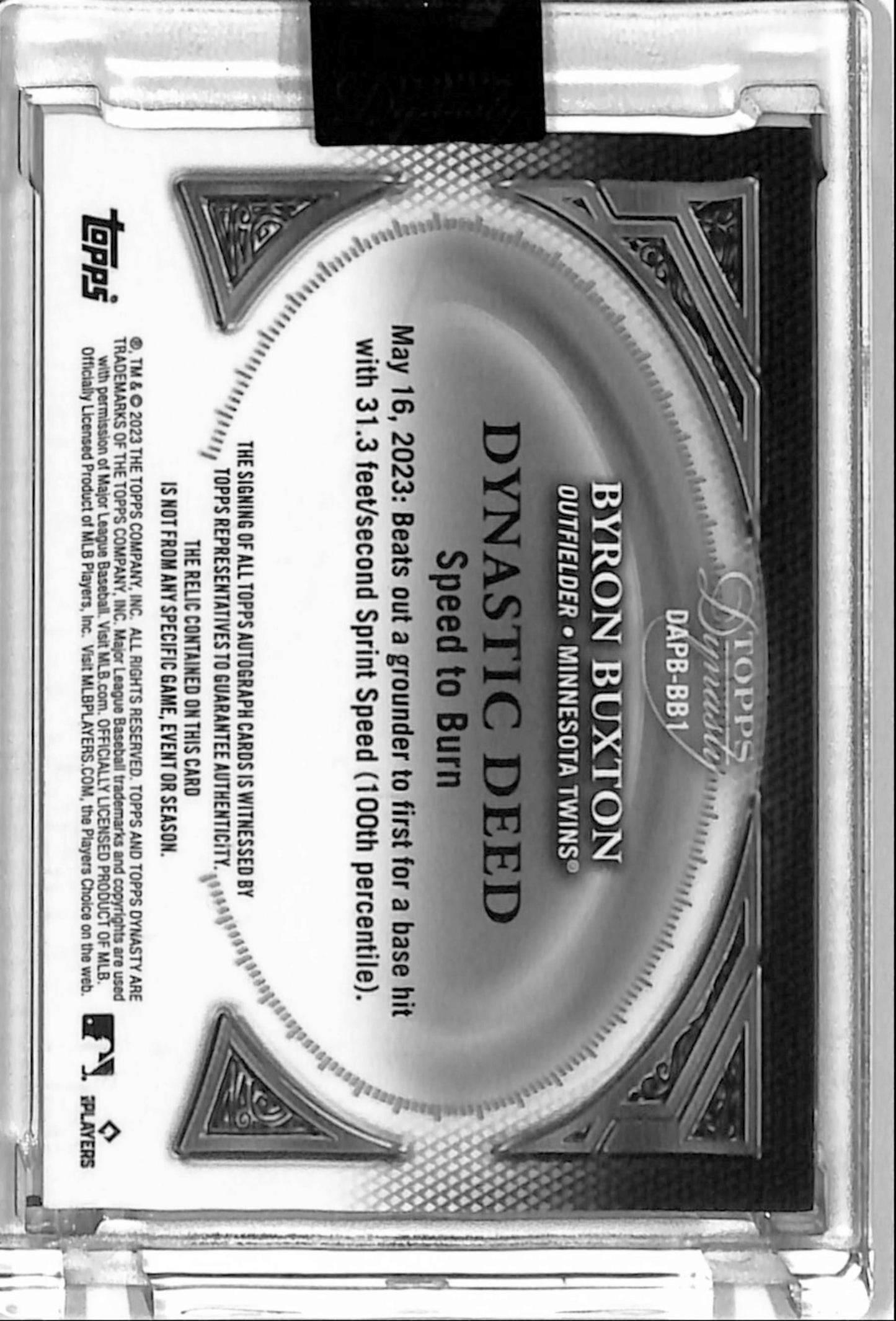 Byron Buxton 2023 Topps Dynasty Nike Swoosh Patch Auto #1/1