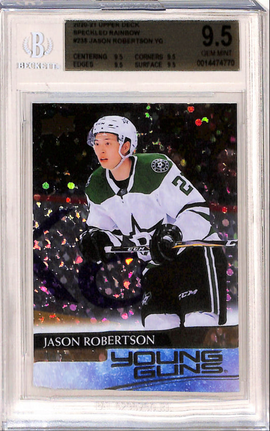 Jason Robertson 2020 Upper Deck Rookie #235 Speckled Rainbow BGS 9.5 Gem Mint