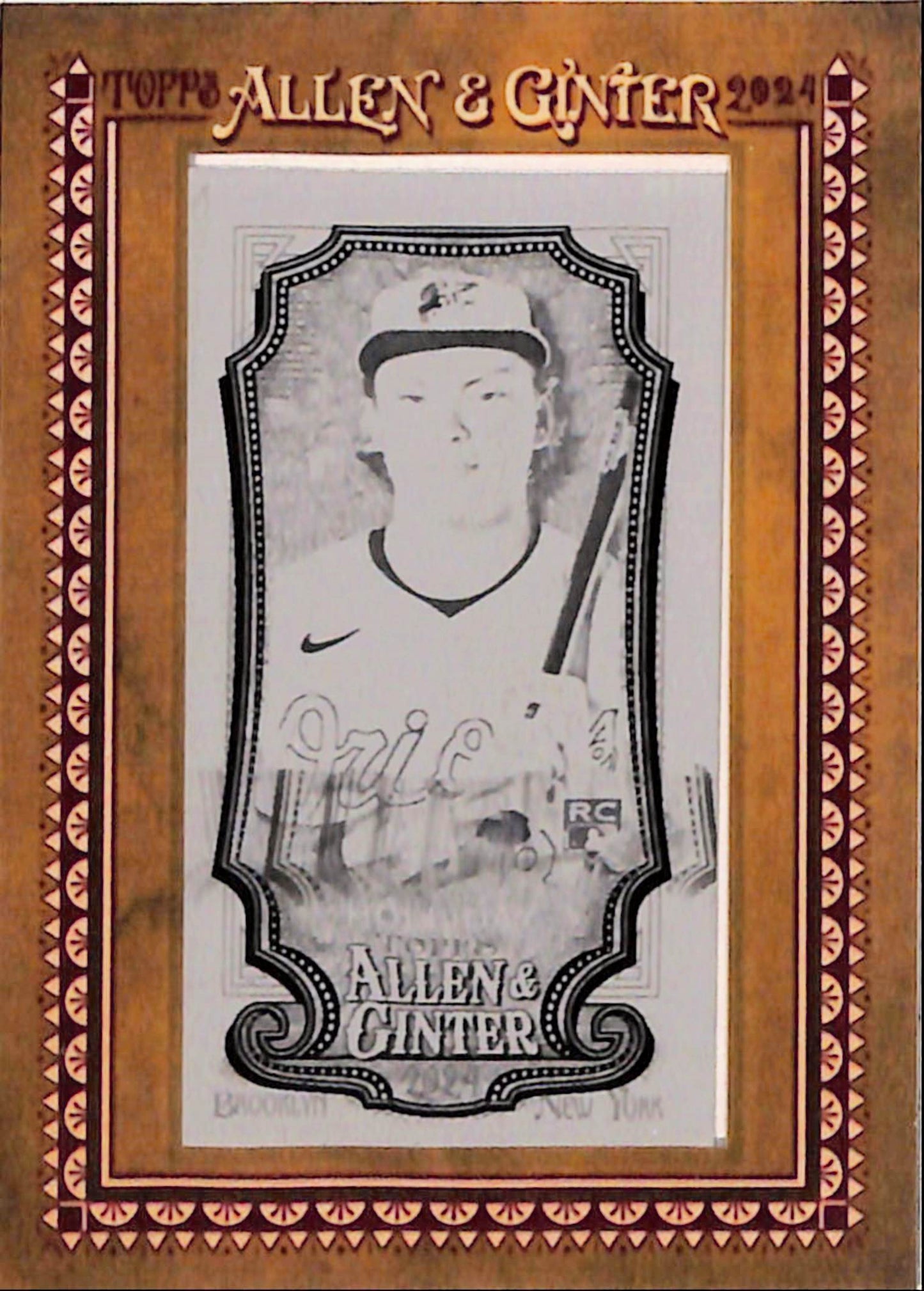 Jackson Holliday 2024 Topps Allen and Ginter Black Printing Plate #1/1