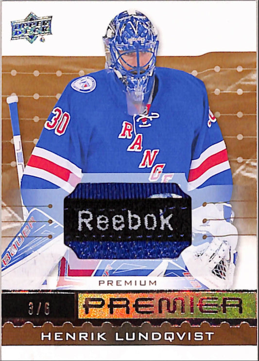 Henrik Lundqvist 2016 Upper Deck Premier Premium Patch #3/6