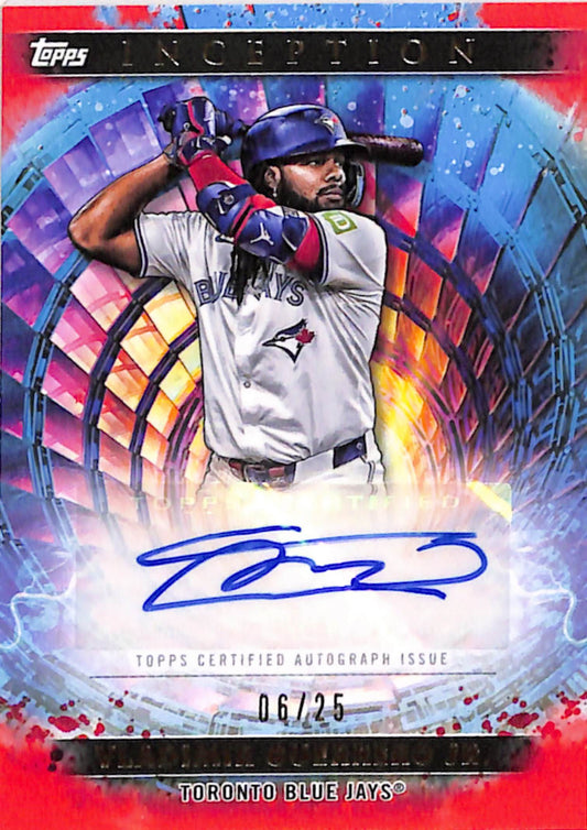 Vladimir Guerrero Jr. 2024 Topps Inception Charged Particles Red Auto #6/25