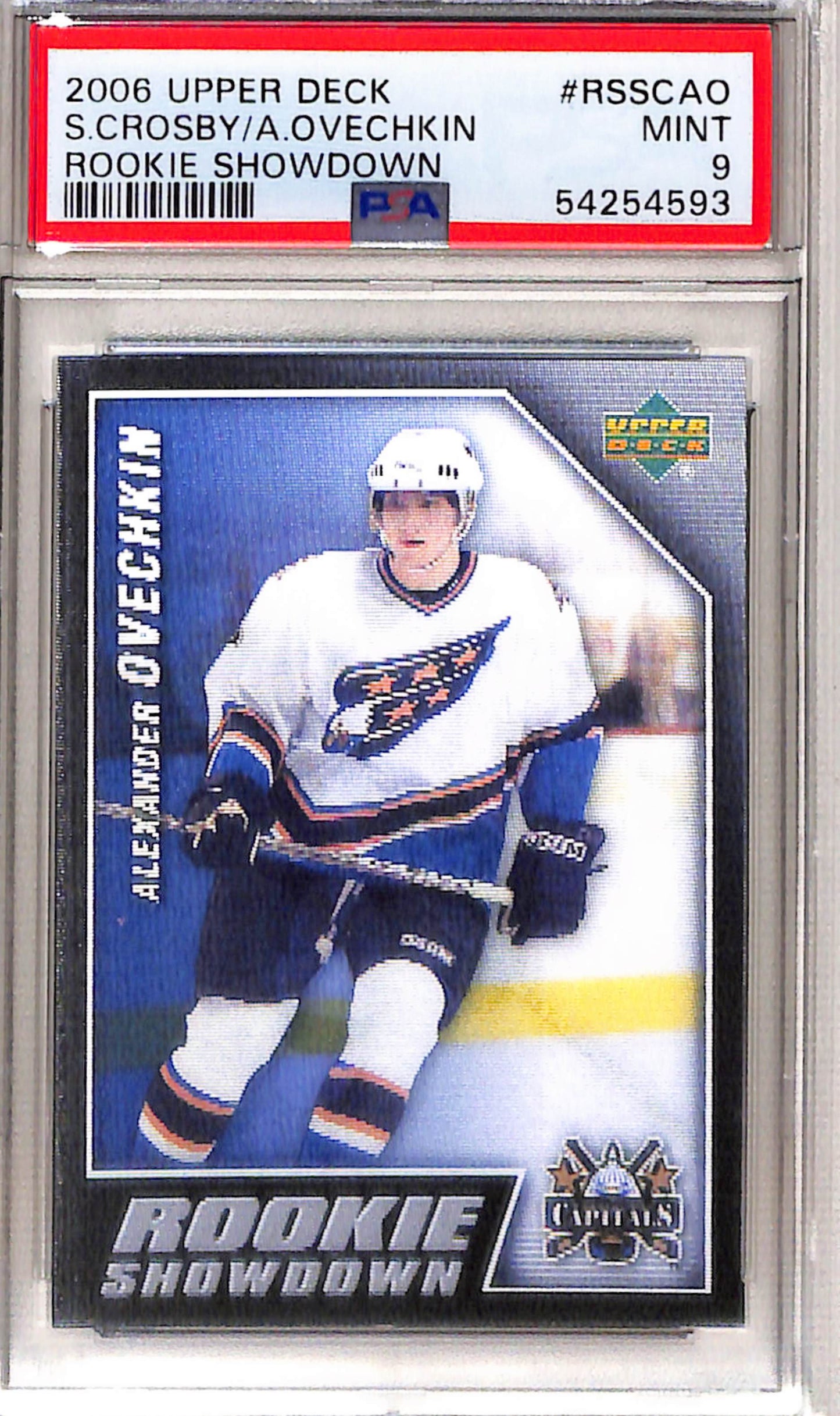Sidney Crosby + Alex Ovechkin 2006 Upper Deck Rookie Showdown PSA 9 Mint