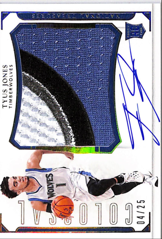 Tyus Jones 2015 Panini National Treasures Colossal Patch Auto #4/25