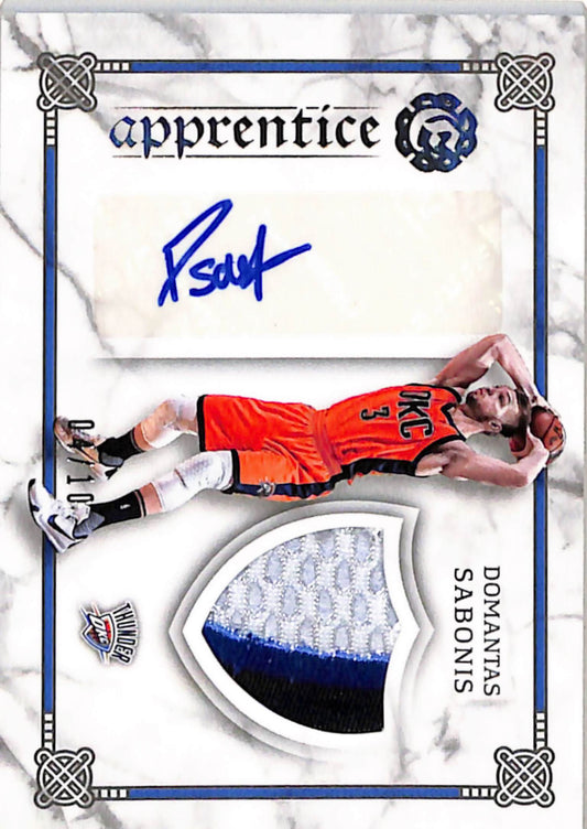 Domantas Sabonis 2016 Panini Excalibur Apprentice Patch Autograph #4/10