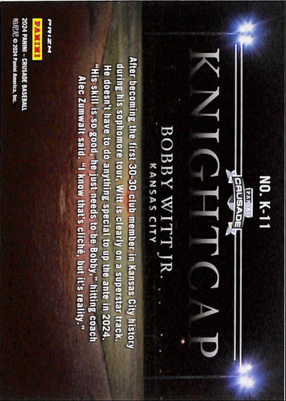 Bobby Witt Jr. 2024 Panini Crusade Knightcap Case Hit
