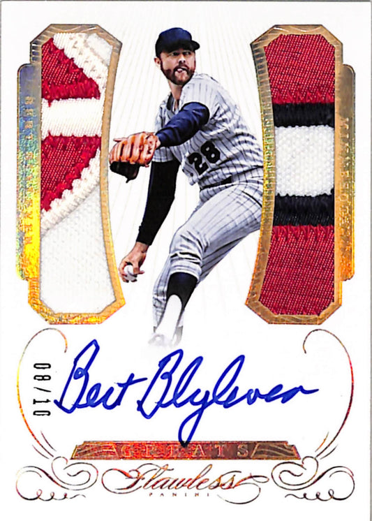 Bert Blyleven 2016 Panini Flawless Gold Patch Auto #8/10