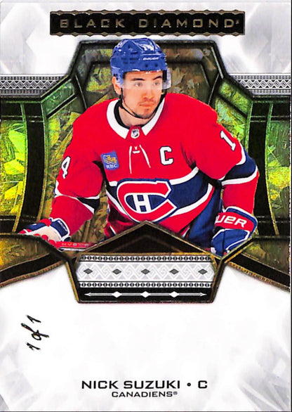 Nick Suzuki 2024 Upper Deck Black Diamond 1/1 Parallel