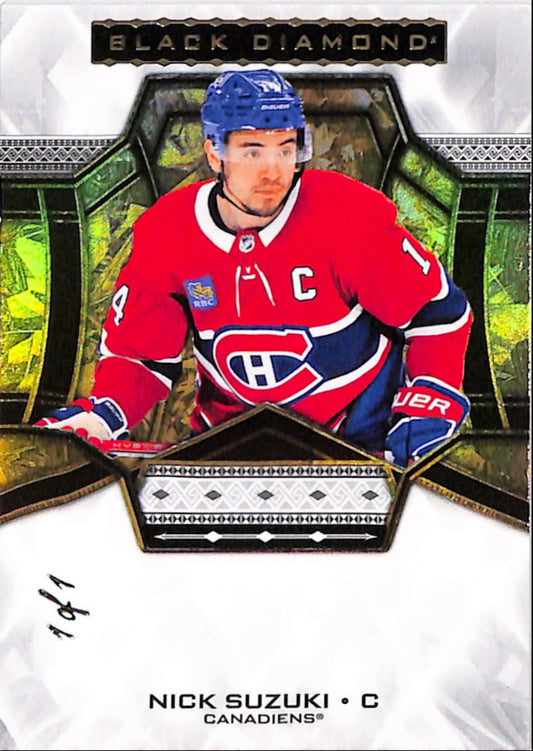 Nick Suzuki 2024 Upper Deck Black Diamond 1/1 Parallel
