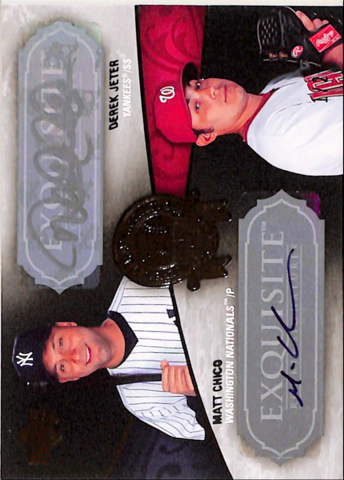 Derek Jeter + Matt Chico 2007 Upper Deck Exquisite Rookie Signatures Dual #1/2