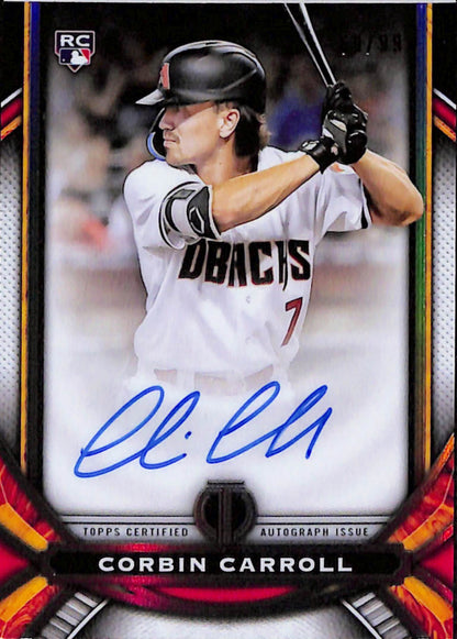 Corbin Carroll 2023 Topps Tribute Rookie Auto #69/99