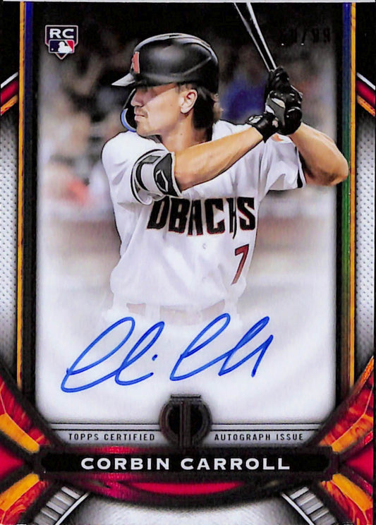Corbin Carroll 2023 Topps Tribute Rookie Auto #69/99