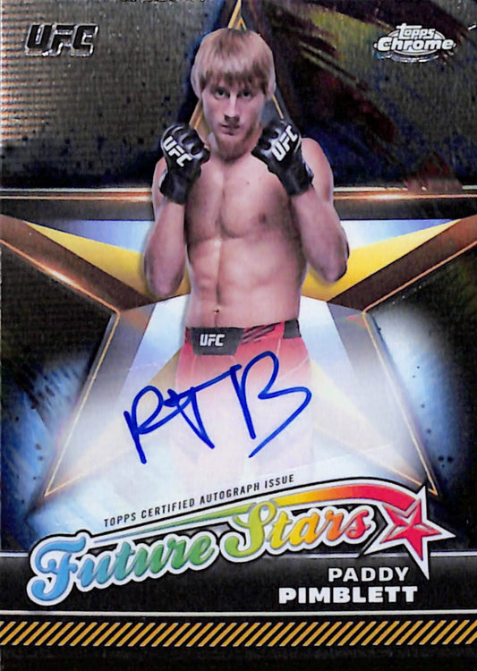 Paddy Pimblett 2024 Topps Chrome UFC Future Stars Autograph