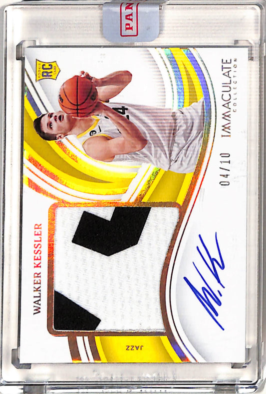 Walker Kessler 2022 Panini Immaculate Rookie Gold Premium Patch Auto #4/10