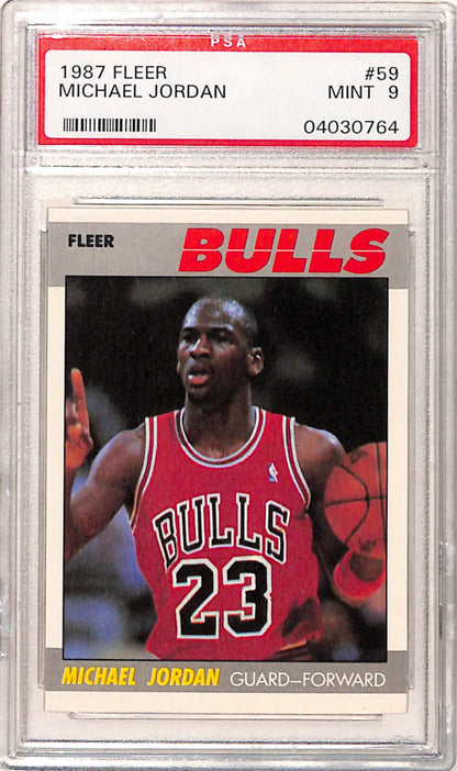 Michael Jordan 1987 Fleer #59 PSA 9 Mint 0764