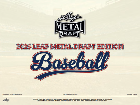 2026 Leaf Metal Draft Edition Baseball Hobby Box