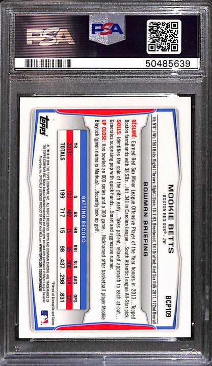 Mookie Betts 2014 Bowman Chrome #BCP109 PSA 10 Gem Mint