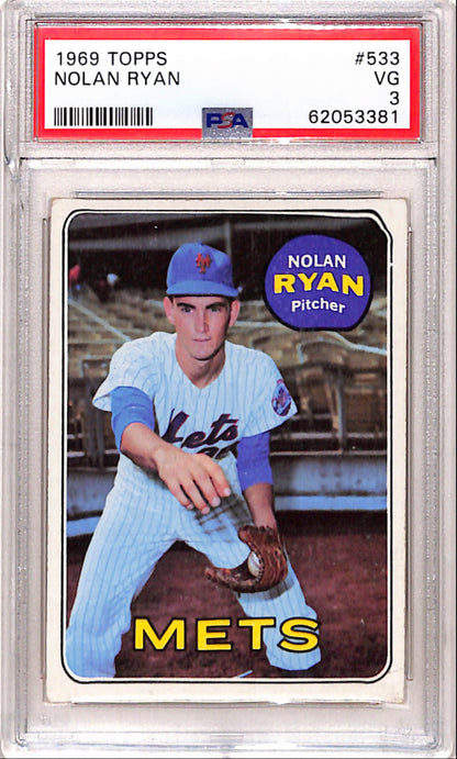 Nolan Ryan 1969 Topps #533 PSA 3 VG 3381