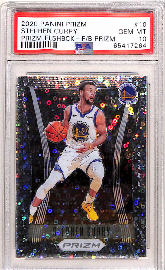 Steph Curry 2020 Panini Prizm Flashback #10 PSA 10 Gem Mint