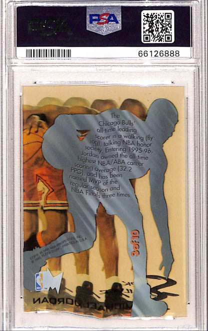 Michael Jordan 1995 Fleer Metal Slick Silver PSA 8 Nm-Mint