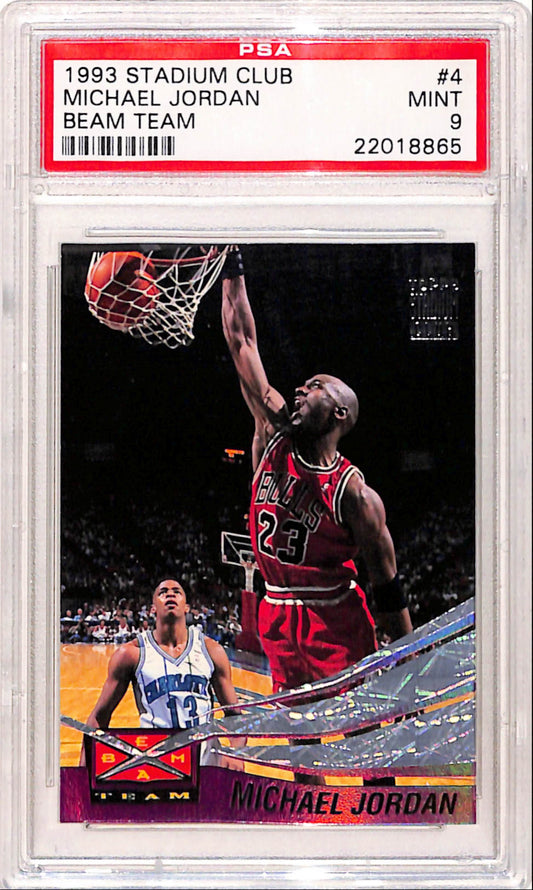 Michael Jordan 1993 Topps Stadium Club Beam Team #4 PSA 9 Mint 8865