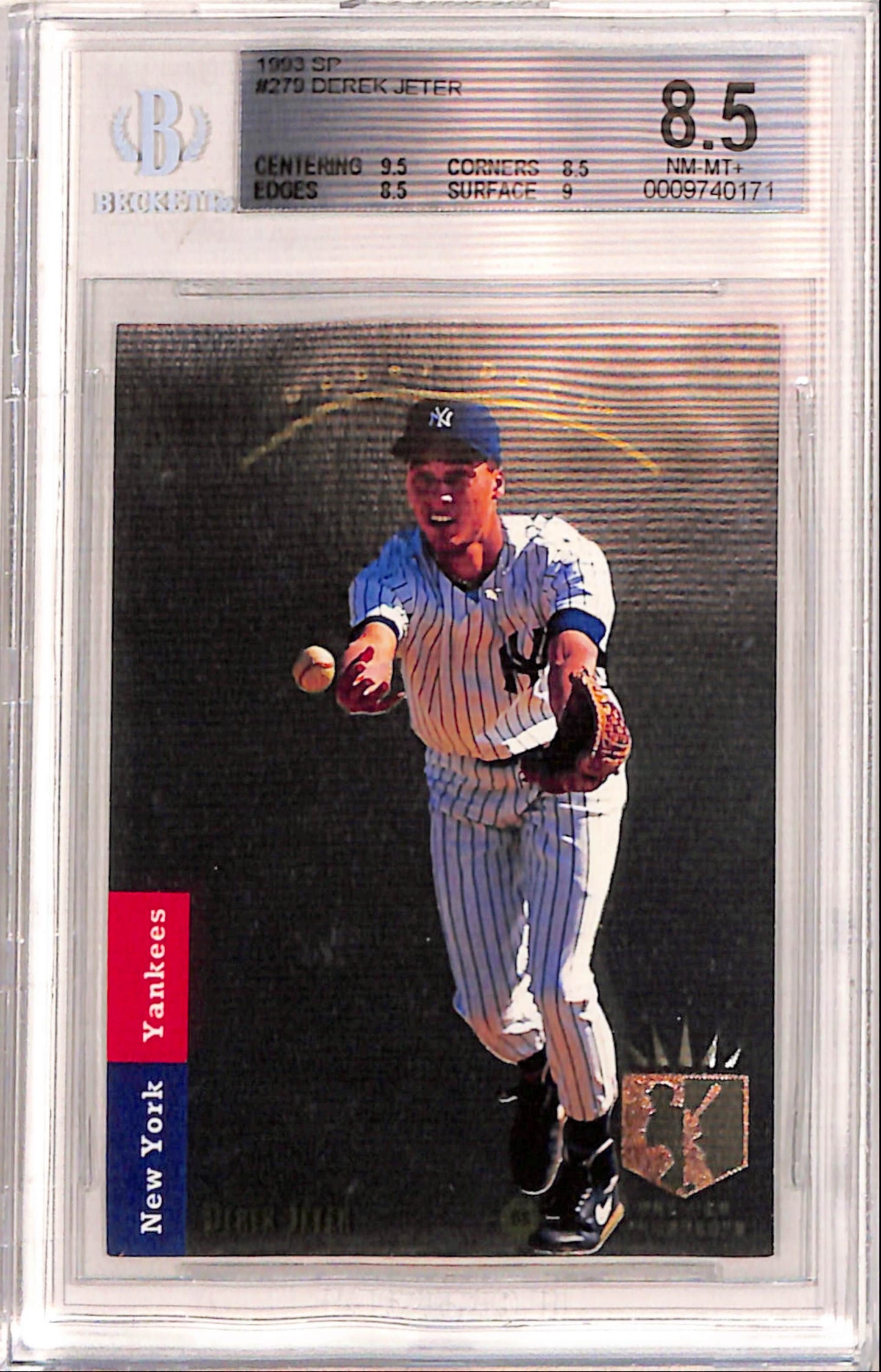 Derek Jeter 1993 Upper Deck SP Rookie #279 BGS 8.5 Nm-Mint+