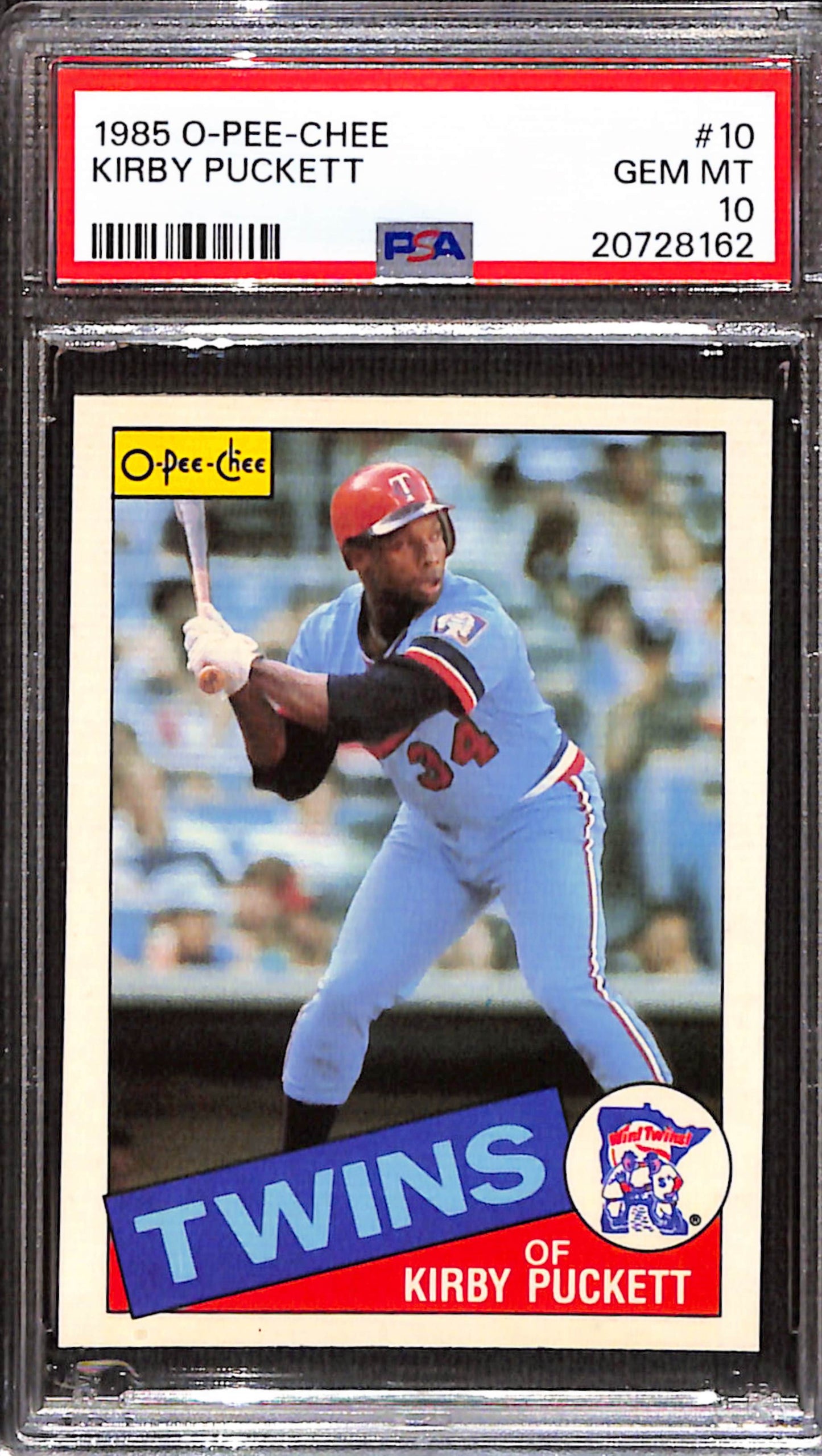 Kirby Puckett 1985 O-Pee-Chee Rookie #10 PSA 10 Gem Mint
